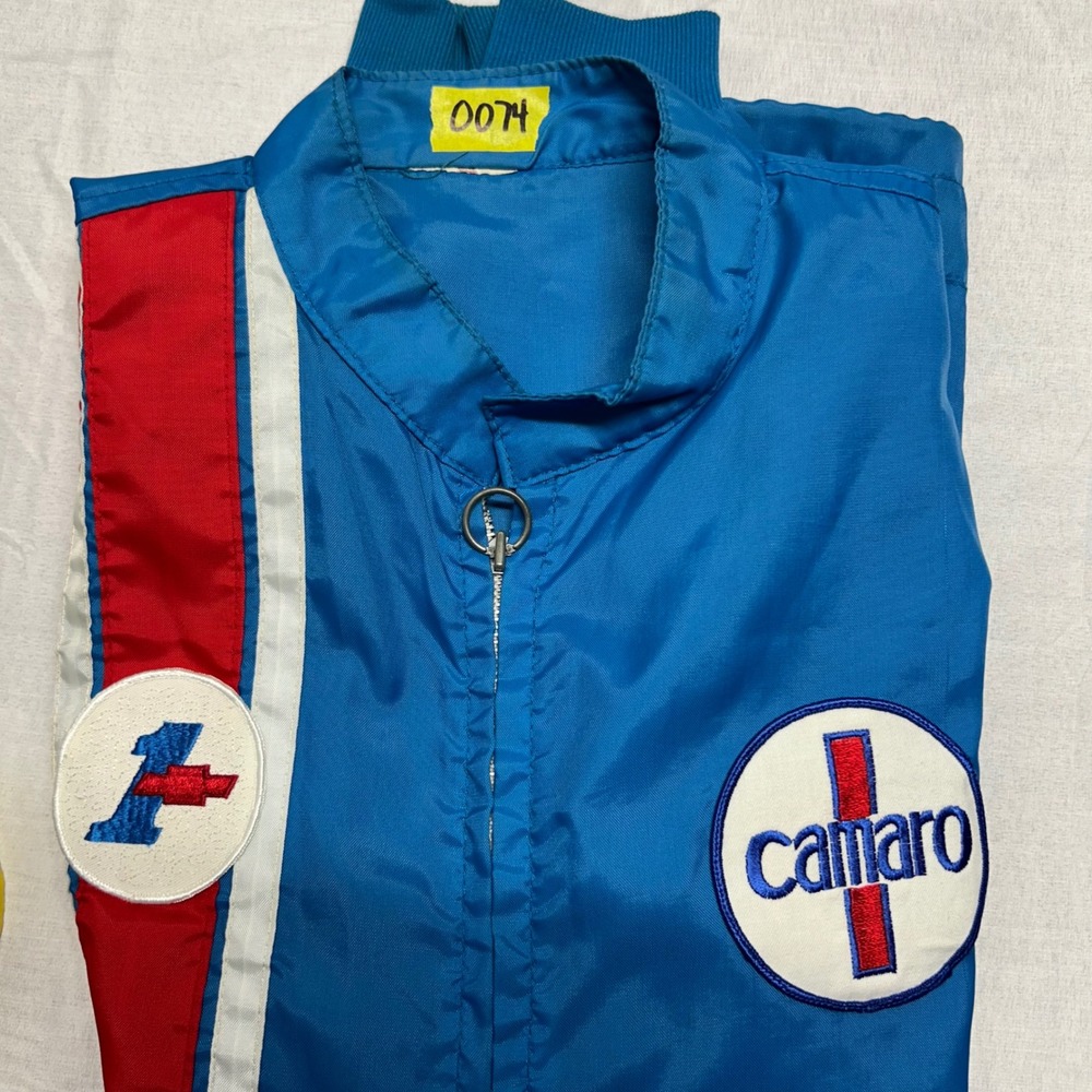 Camaro 1970s Blue Vintage Pit Jacket with Racing Patches - Picture 9 of 9